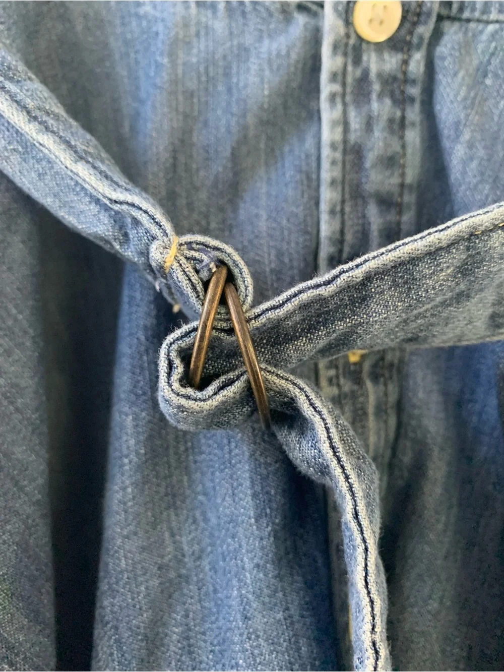 Ralph Lauren Polo Girls 100% Cotton Blue Denim Shirt Dress